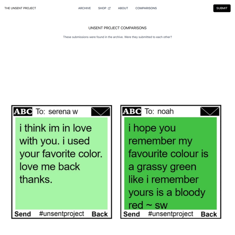 Exploring the Power of the Unsent Project for Healing and Reflection
