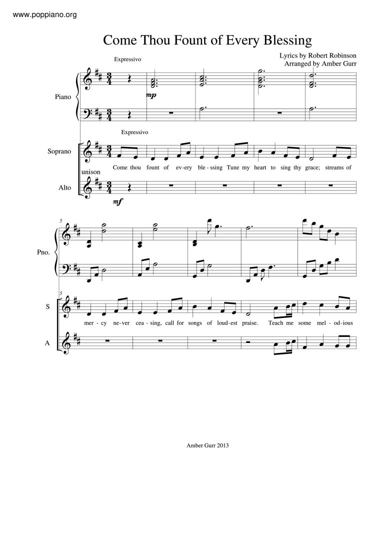 Unlocking the Beauty of Come Thou Fount of Every Blessing Sheet Music